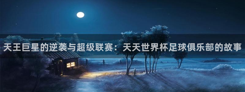 世界杯系列赛:天王巨星的逆袭与超级联赛:天天世界杯足球俱乐部的故事